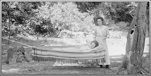 Mary Ware and Jennie Ware Lanier camping near Twin Springs